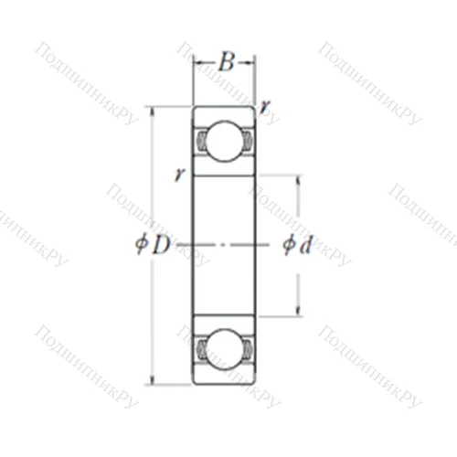 Подшипник шариковый радиальный 6904L 11DDU