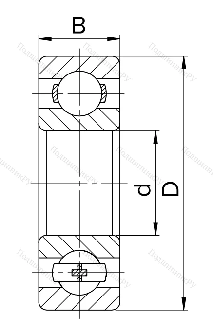 Миниатюрный шариковый подшипник 6-1000084 в Махачкале