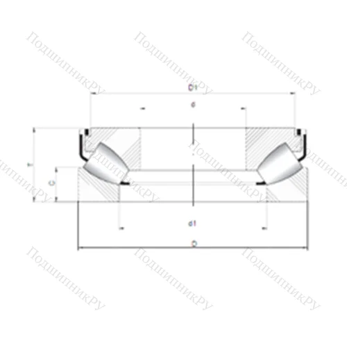 Подшипник роликовый упорно-радиальный 29416 M от производителя  CX Подшипник роликовый упорно-радиальный 29416 M от производителя  CX