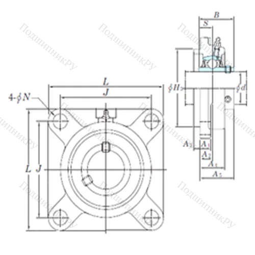 Подшипниковый узел шариковый радиальный UCFS 315-48