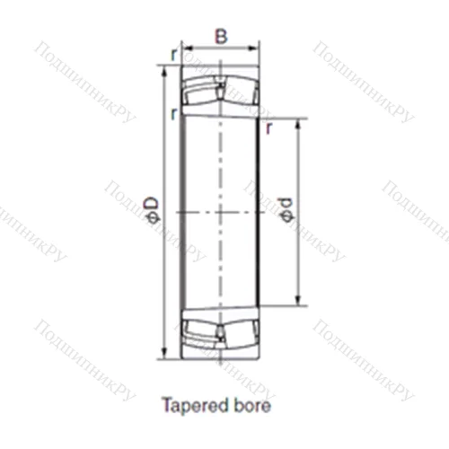Подшипник роликовый радиальный 23122EX 1K от производителя  NACHI Подшипник роликовый радиальный 23122EX 1K от производителя  NACHI