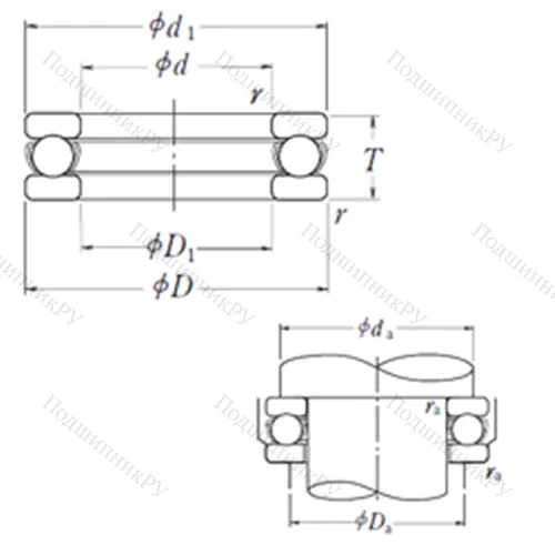 Подшипник шариковый упорный 51340X от производителя  NSK Подшипник шариковый упорный 51340X от производителя  NSK