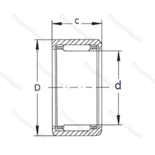 Подшипник игольчатый радиальный HK 0509TN