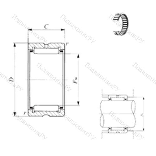 Подшипник игольчатый радиальный TR 354830