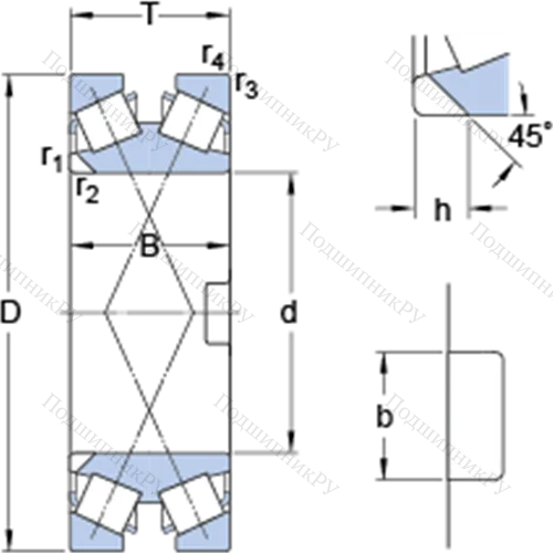 Двухрядные конические роликоподшипники конфигурации TDI 332068 от производителя  SKF Двухрядные конические роликоподшипники конфигурации TDI 332068 от производителя  SKF