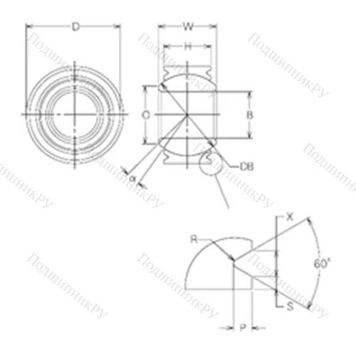 Подшипник скольжения сферический MBW 12VCR