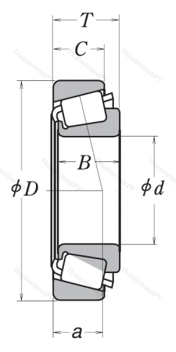 Конический роликовый подшипник HR 33208 J