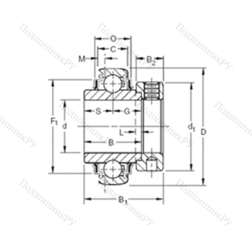 Подшипник шариковый радиальный GN 108KRRB от производителя  TIMKEN Подшипник шариковый радиальный GN 108KRRB от производителя  TIMKEN