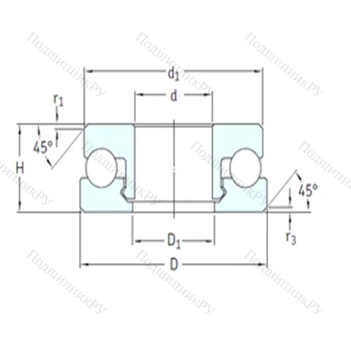 Подшипник шариковый упорный 51201V/HR 11T 1