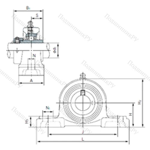 Подшипниковый узел шариковый радиальный UGP 210