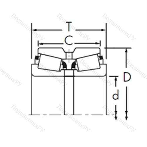 Подшипник роликовый радиально-упорный HM 262748/HM 262710CD+HM 262749XC от производителя  TIMKEN
