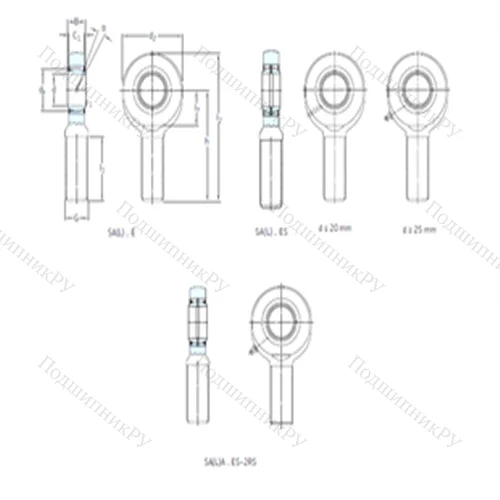 Подшипник скольжения сферический SAA 40ES-2RS