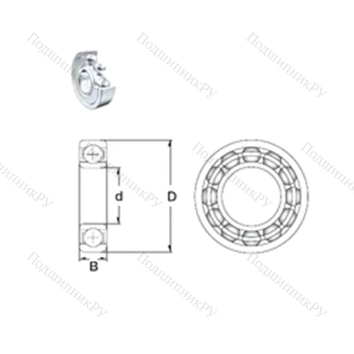 Подшипник шариковый радиальный 61805-2Z