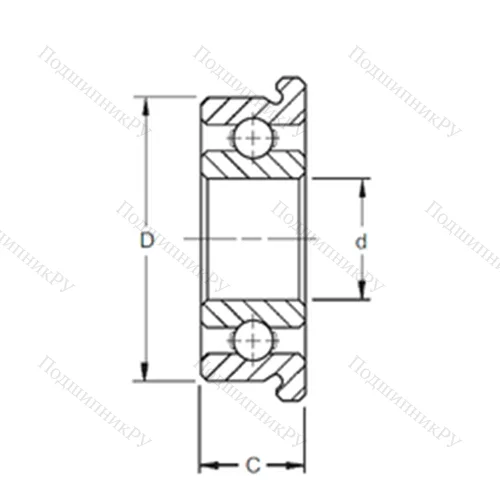Подшипник шариковый радиальный F 696A