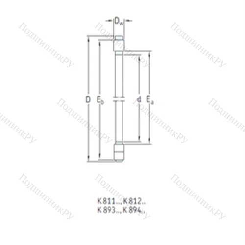 Подшипник роликовый упорный K 81107TN от производителя  SKF
