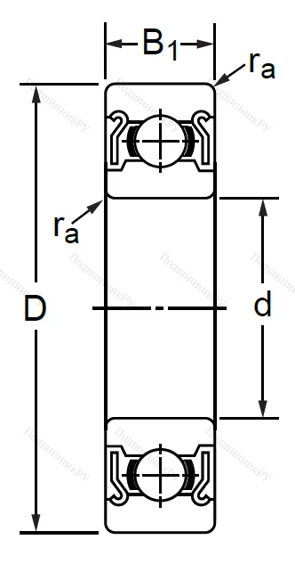 Дюймовый шариковый подшипник RMS 15 ZZ (MJ 1-7/8-2Z) в Махачкале