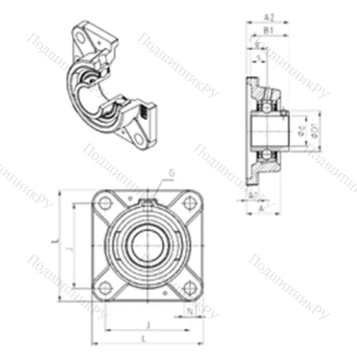 Подшипниковый узел шариковый радиальный UCFE 211