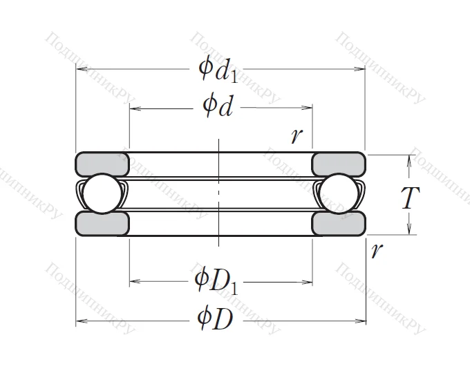Упорный шариковый подшипник