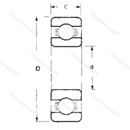 Подшипник шариковый радиальный 1601