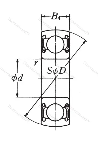 Однорядный шариковый подшипник CS 201 LLU