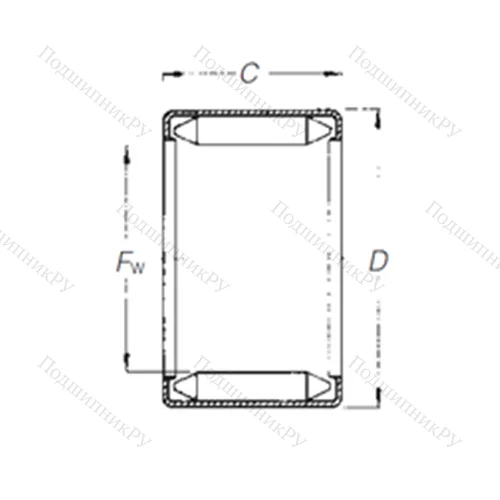 Подшипник игольчатый радиальный DL 6 10
