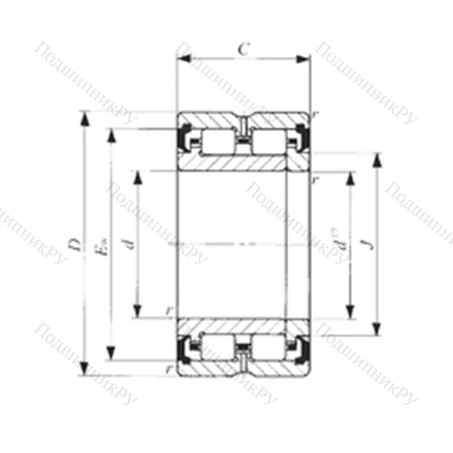 Подшипник роликовый радиальный TRU 203820UU