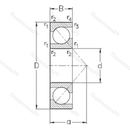 Подшипник шариковый радиально-упорный 7209-BE-MP