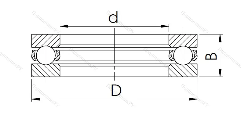 Упорный шариковый подшипник 8311 (51311) в Махачкале