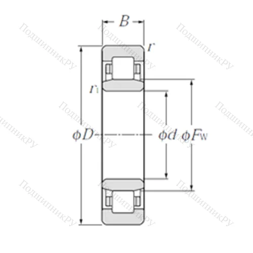 Подшипник роликовый радиальный NU 1088 от производителя  NTN
