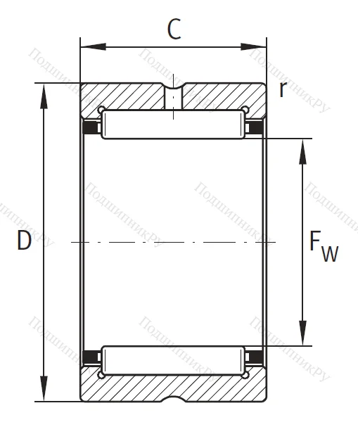 Игольчатый подшипник RNA 6905 XL