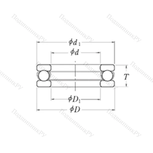 Подшипник шариковый упорный LT 1.1/2B