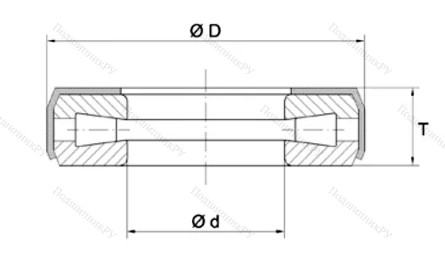 Упорный роликовый подшипник T 126 (FERSA)