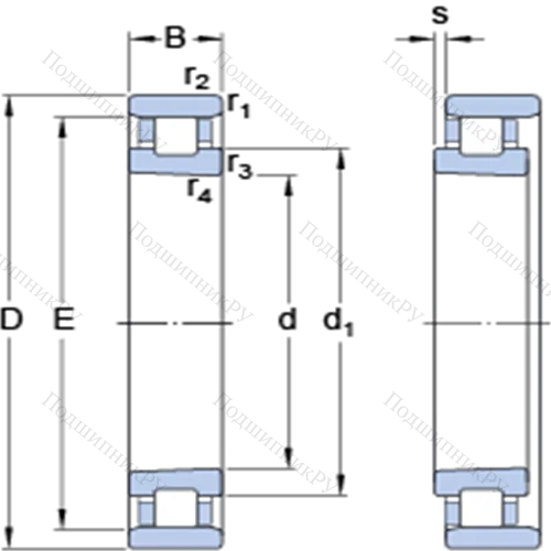 Прецизионные однорядные цилиндрические роликоподшипники N 1012 KPHA/SP