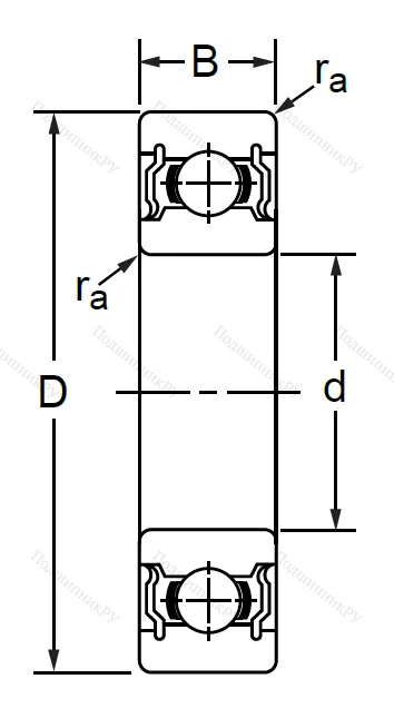 Однорядный шариковый подшипник SS 6211 2RS (180211 Ю ГОСТ) в Махачкале