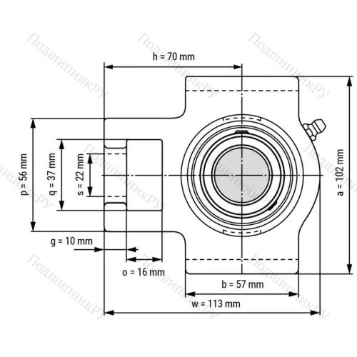 Подшипниковый узел UCT 206 - Вал: 30 мм