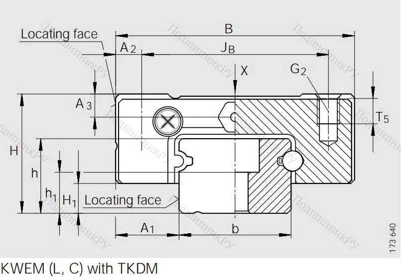 Каретка коррозионностойкая, двухрядная KWEM 15-G 2-G 2-B-V 0 в Махачкале