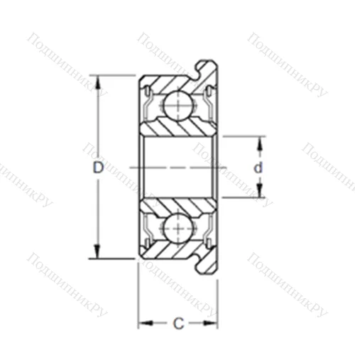 Подшипник шариковый радиальный FR 166 от производителя  ZEN