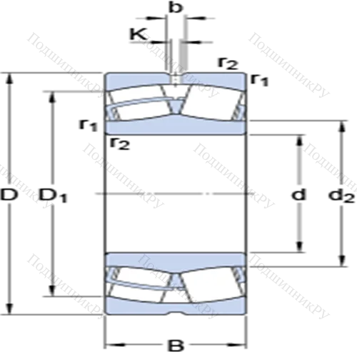 Сферические роликоподшипники с цилиндрическими и коническими отверстиями 22328 CC/W 33 от производителя  SKF