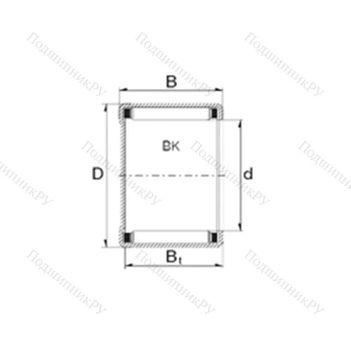 Подшипник игольчатый радиальный BK 4020