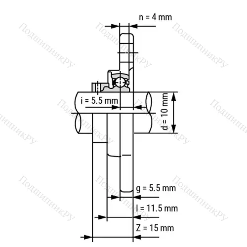 Подшипниковый узел SS-KFL 000-ST - Вал: 10 мм от производителя  LPZ