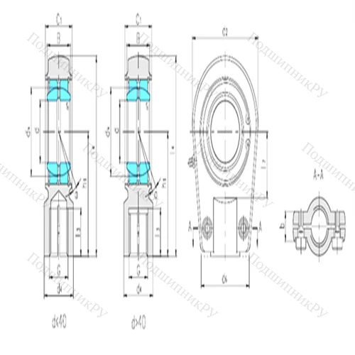Подшипник скольжения сферический SIR 60ES-D от производителя  LS