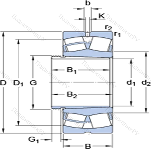 Сферические роликоподшипники на стяжной втулке 23132 CCK/W 33 + AH 3132 G от производителя  SKF Сферические роликоподшипники на стяжной втулке 23132 CCK/W 33 + AH 3132 G от производителя  SKF