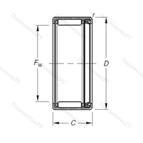 Подшипник игольчатый радиальный F-205232 от производителя  INA Подшипник игольчатый радиальный F-205232 от производителя  INA