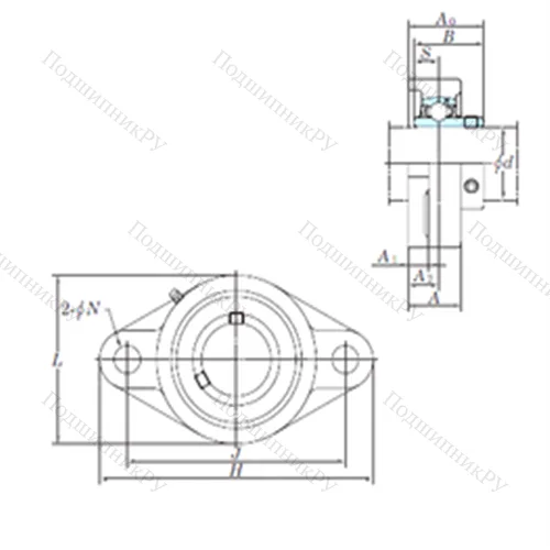 Подшипниковый узел шариковый радиальный UCFL 210-31 от производителя  KOYO