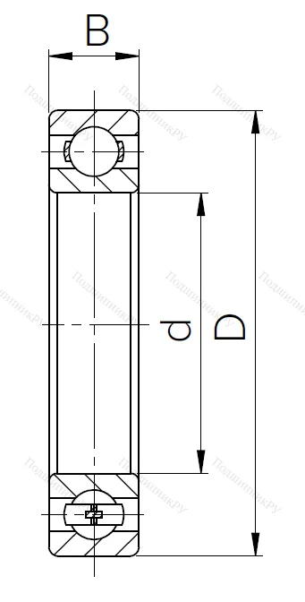 Шариковый однорядный подшипник 308 (6308) в Махачкале