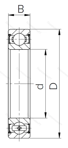 Шариковый однорядный подшипник 80208 (6208 ZZ) в Махачкале