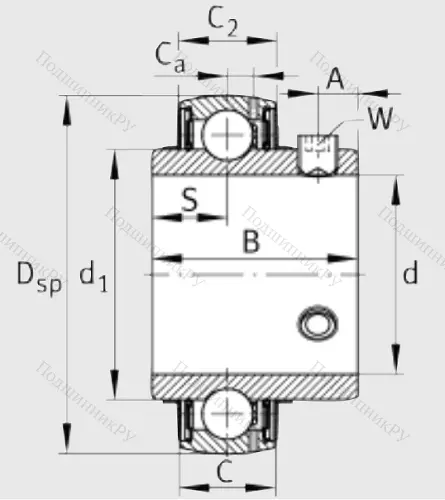 Корпусный подшипник UC 208 в Махачкале