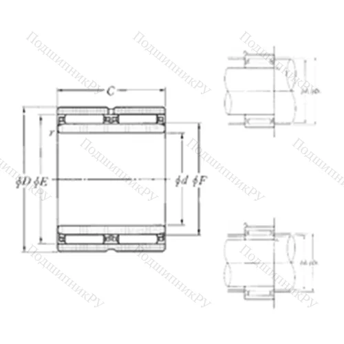 Подшипник игольчатый радиальный NAO-70?95?56ZW от производителя  NTN Подшипник игольчатый радиальный NAO-70?95?56ZW от производителя  NTN
