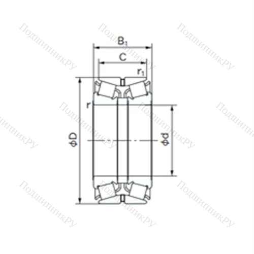 Подшипник роликовый радиально-упорный 180KBE 131