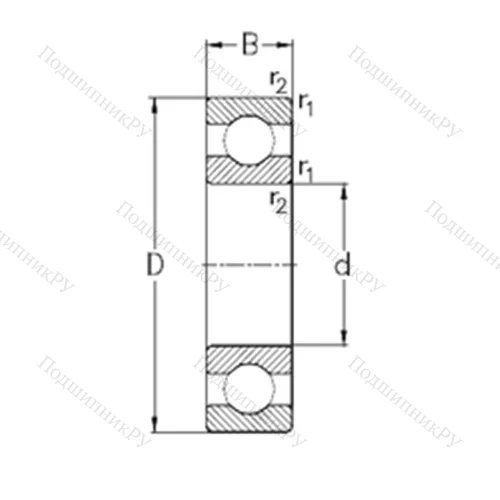 Подшипник шариковый радиальный 6230-M
